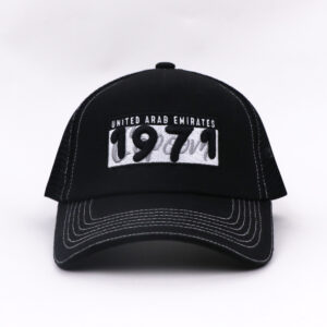 100% Cotton Custom Logo Embroidered 5 Panel Trucker Hat Cap