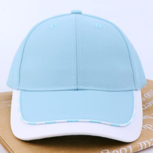 6 Panel Blue Quick-Drying Polyester Baseball Cap