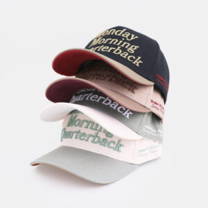 Multicoloured Curved Brim Structured Cap Baseball Caps Custom Embroidery Logo 5 Panel Baseball Hat