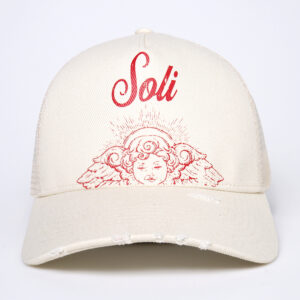 5 Panel Cotton Trucker Hat Printed Logo Ripped Craft