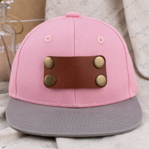 6 Panel Snapback Hats With Mesh Cover Trucker Cap Hats With Leather Patch