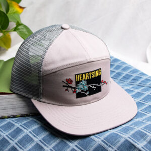 7 Panel Trucker Hat Embroidery Logo Snapback Cap