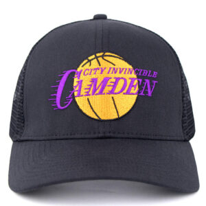 Black Polyester Custom Embroidered Logo Trucker Hat