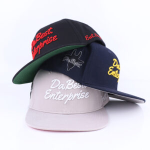 Custom Hats Logo Embroidery 6 Panel Custom 3D Embroidery Cap Snapback Cap Baseball Structured Cap