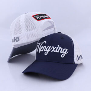 Custom Embroidery Trucker Hat 6 Panel 3D Embroidery Curved Brim Mesh Trucker Hat