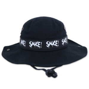 Custom Logo Sun Protection Printed Tepe Bucket Hat With Rope