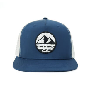 Flat Brim Snapback Cap Trucker Hats 5 Panel Trucker Hat Custom Embroidered Patch Trucker Hat