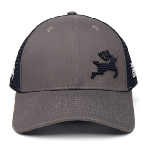 Grey Embroidered Custom Logo Polyester Trucker Hat