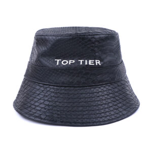 Leather Custom Embroidered Logo Bucket Hat